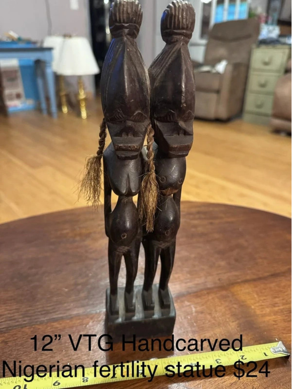 Vintage Harnd carved Nigerian Fertility statue